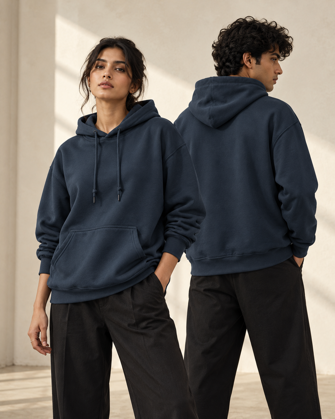 Navy Blue - Regular Hoodie