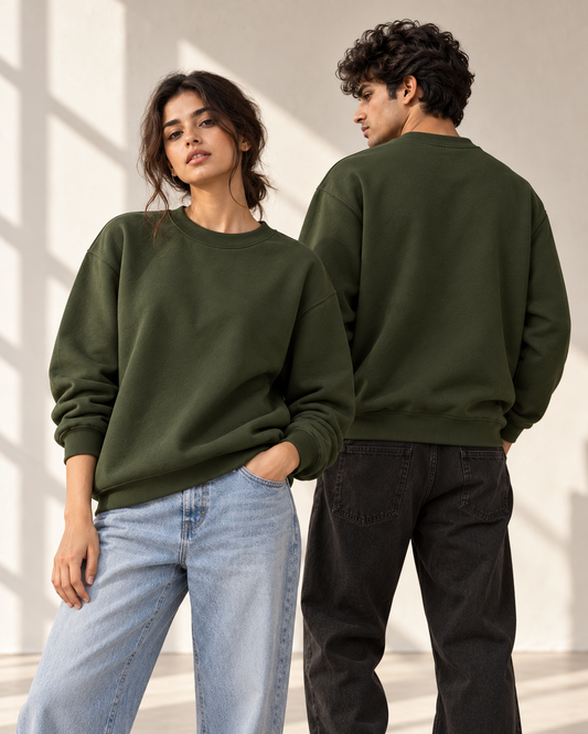 Olive Green - Regular Sweatshirt