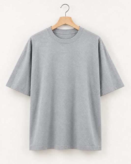 Grey Melange - Oversized T-Shirt