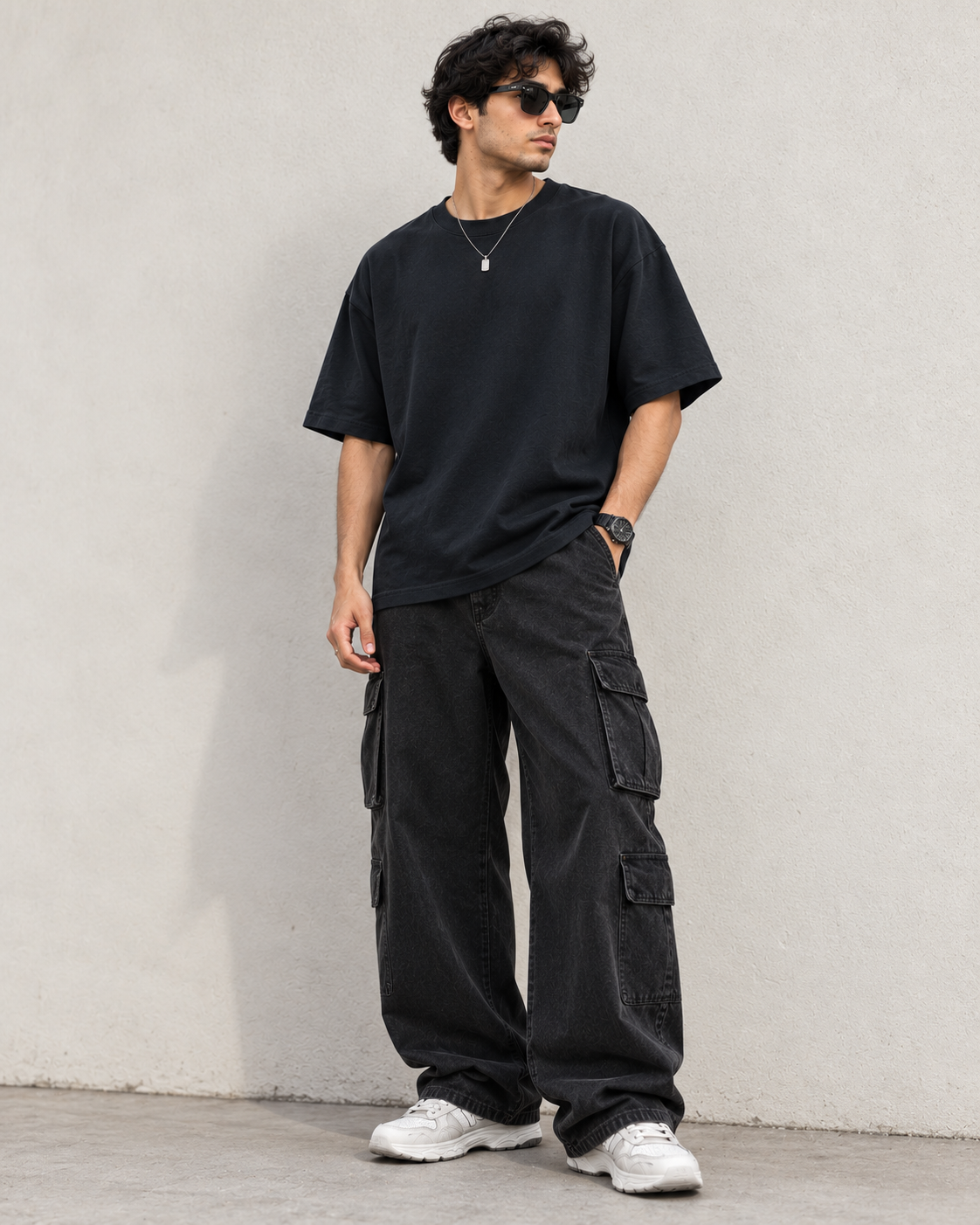 Navy Blue - Oversized T-Shirt