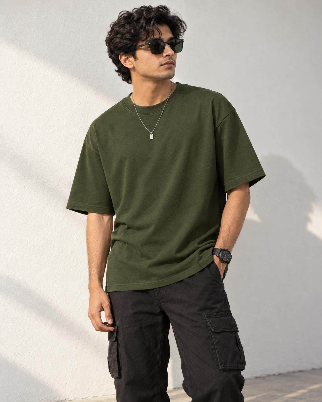 Olive Green - Oversized T-Shirt