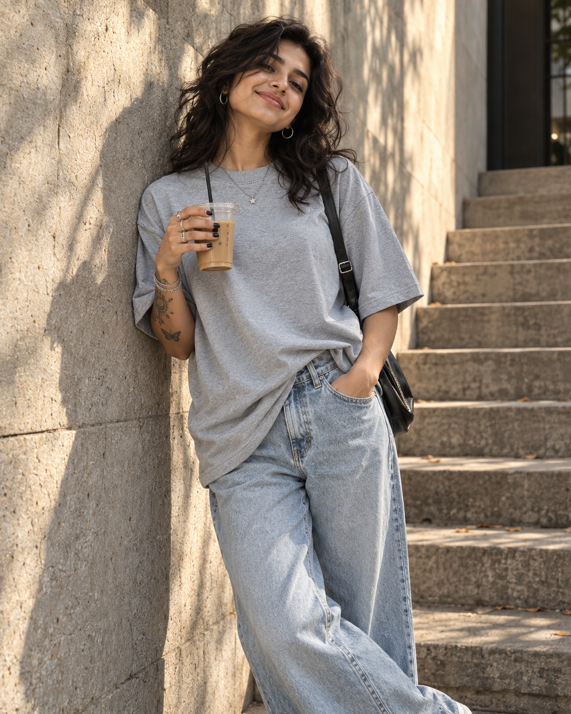 Grey Melange - Oversized T-Shirt