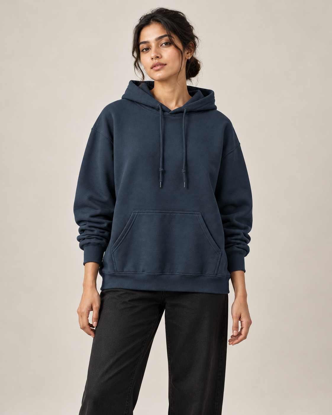 Navy Blue - Regular Hoodie