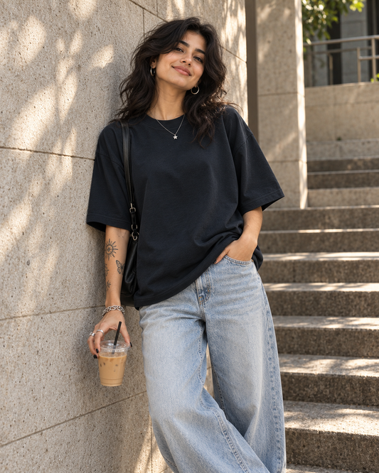 Navy Blue - Oversized T-Shirt