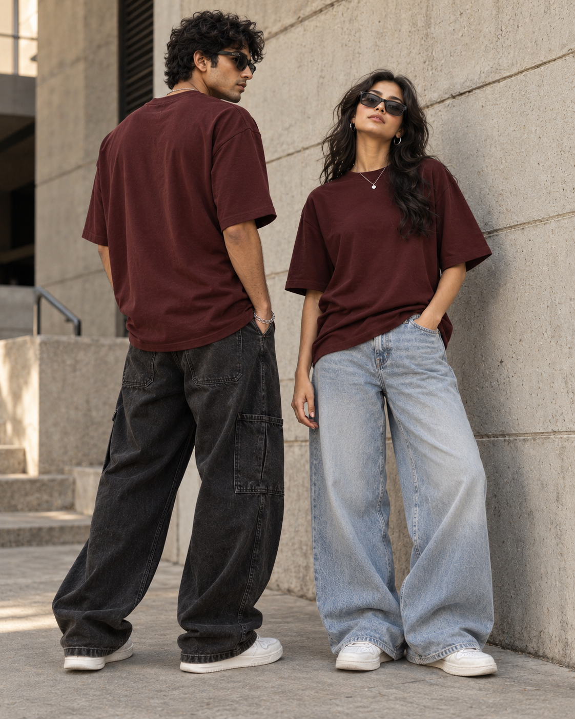 Maroon - Oversized T-Shirt