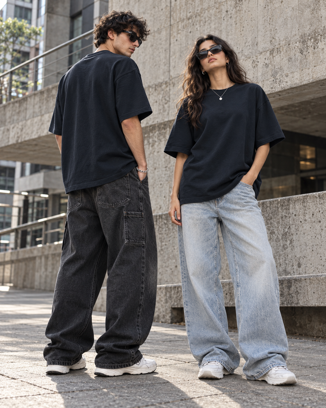 Navy Blue - Oversized T-Shirt